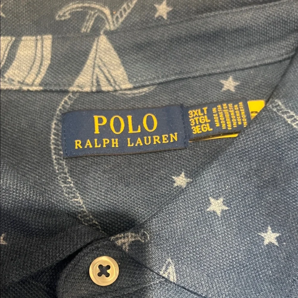 Polo by Ralph Lauren Men's Navy Sailing Print Polo - Picture 3 of 3
